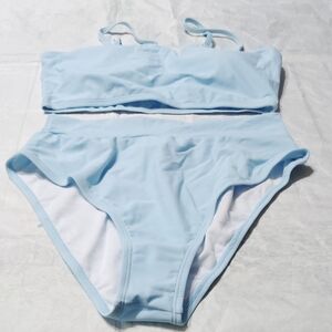 Light Blue Women's Swimwear Set